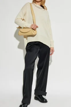 JIL SANDER cream Cashmere sweater