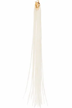 JIL SANDER cream Earrings with long tassels