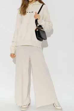JIL SANDER+ cream Hoodie with logo