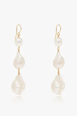 JIL SANDER cream Pearl earrings