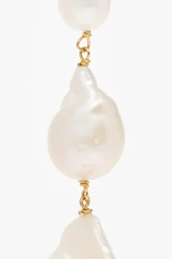 JIL SANDER cream Pearl earrings