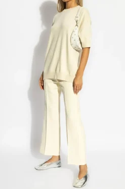 JIL SANDER cream Short-sleeve sweater