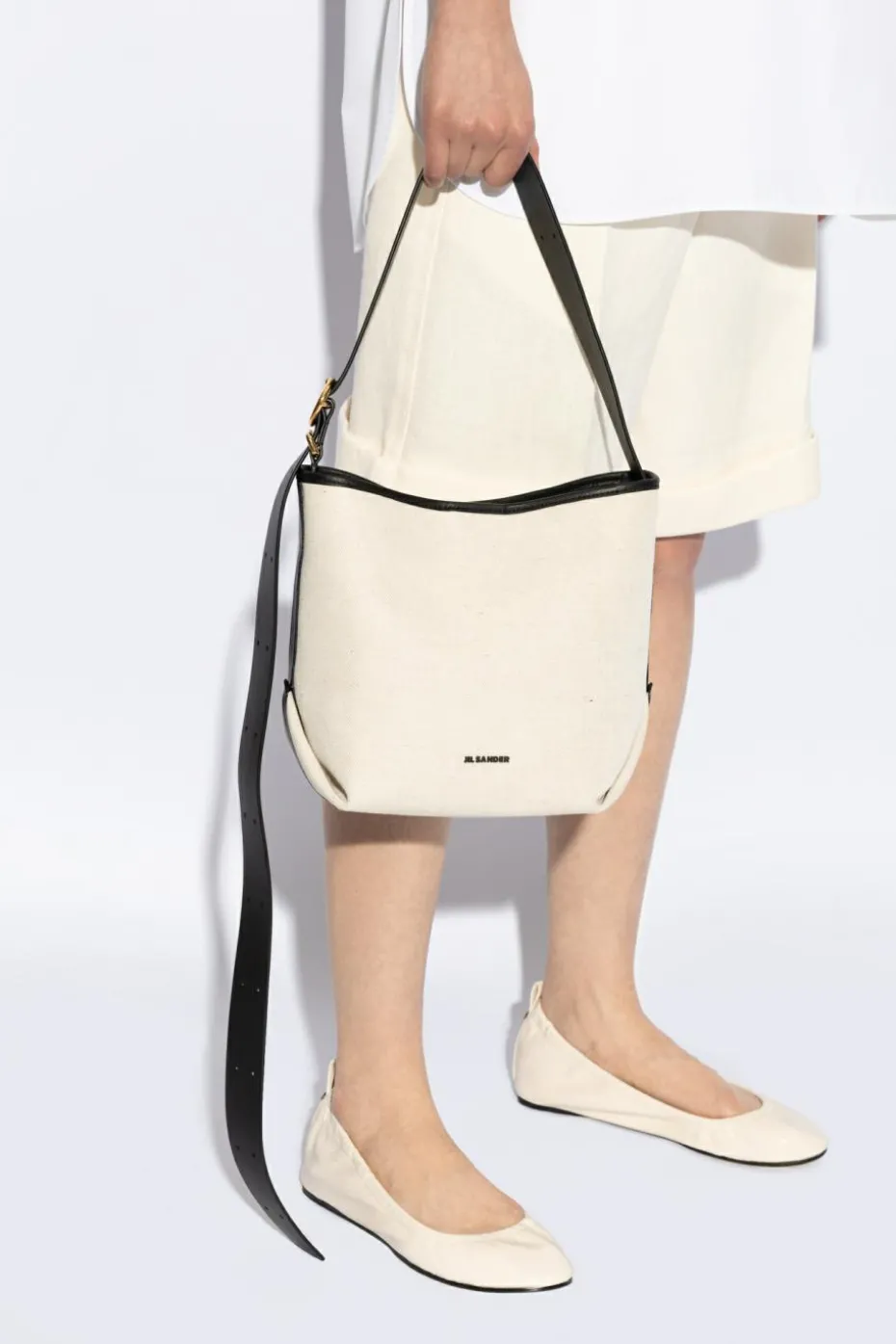 JIL SANDER cream Shoulder bag