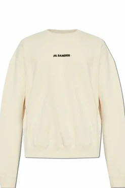 JIL SANDER+ cream Sweatshirt with logo