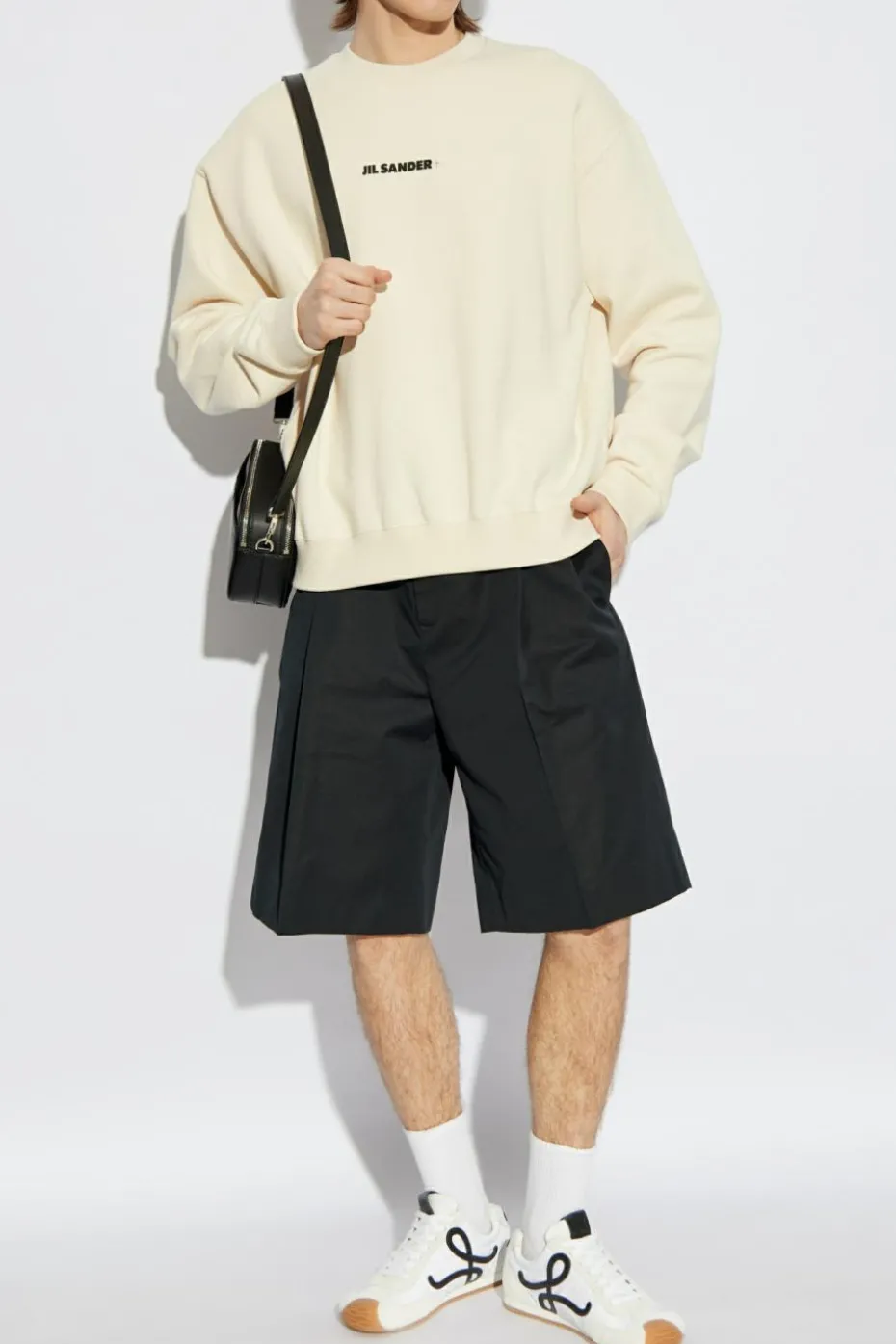 JIL SANDER+ cream Sweatshirt with logo