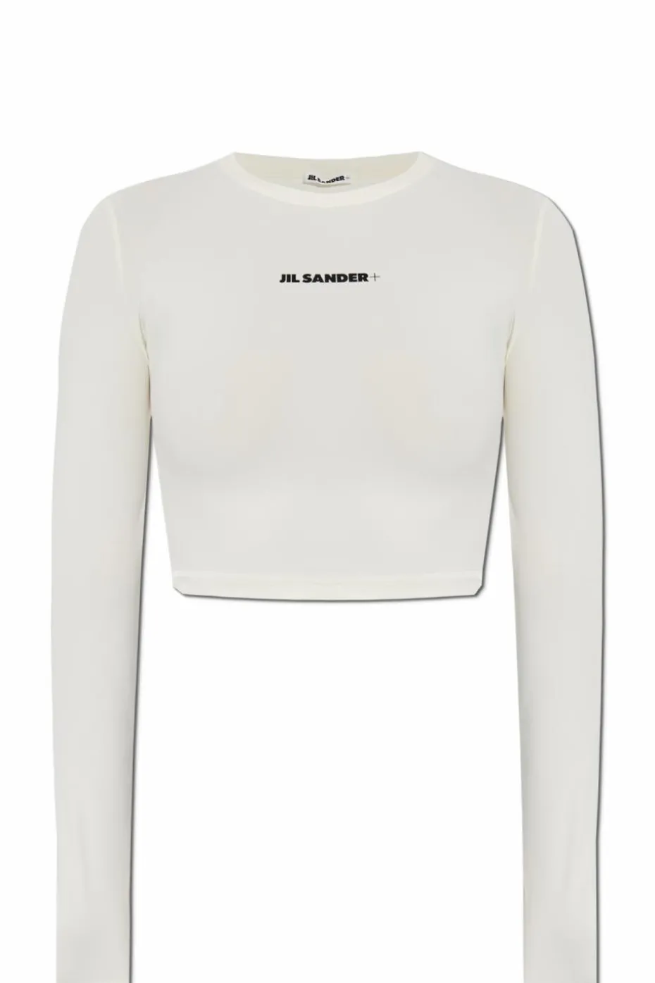 JIL SANDER+ cream Swim top with printed logo