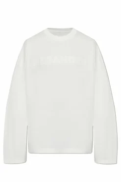 JIL SANDER cream T-shirt with logo