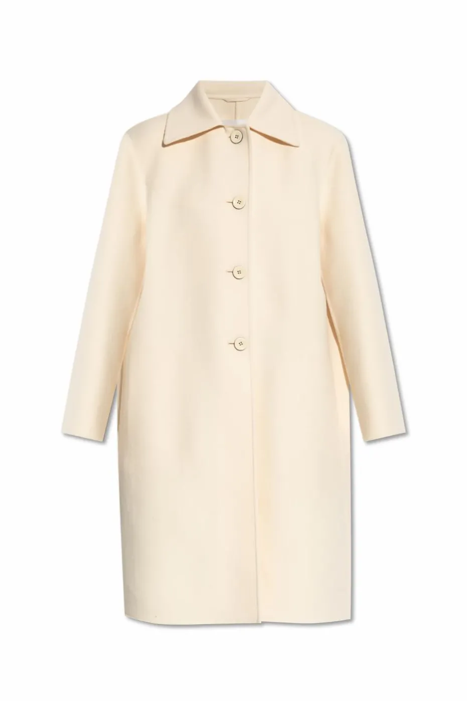 JIL SANDER cream Wool coat