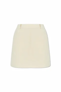 JIL SANDER cream Wool skirt