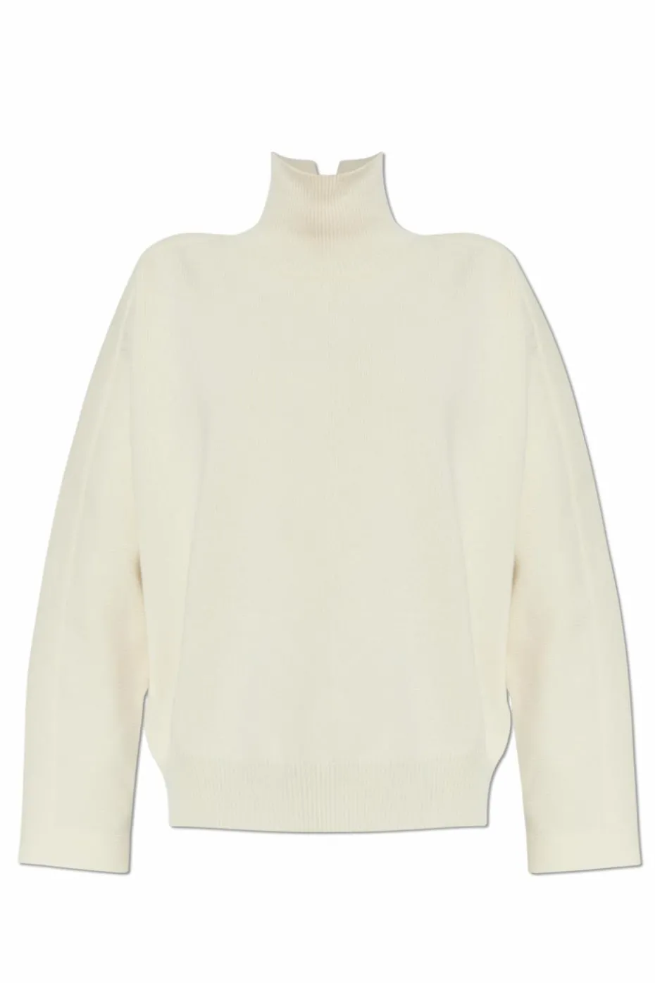 JIL SANDER cream Wool turtleneck