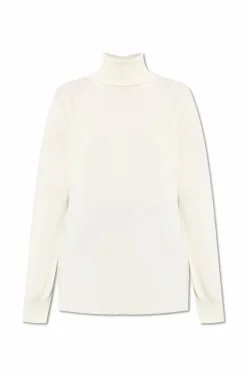 JIL SANDER cream Wool turtleneck
