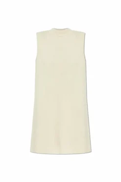 JIL SANDER cream Wool vest