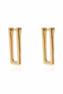 JIL SANDER GOLD Brass Earrings