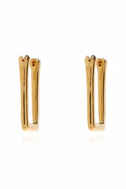 JIL SANDER GOLD Brass Earrings