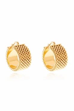 JIL SANDER GOLD Brass earrings