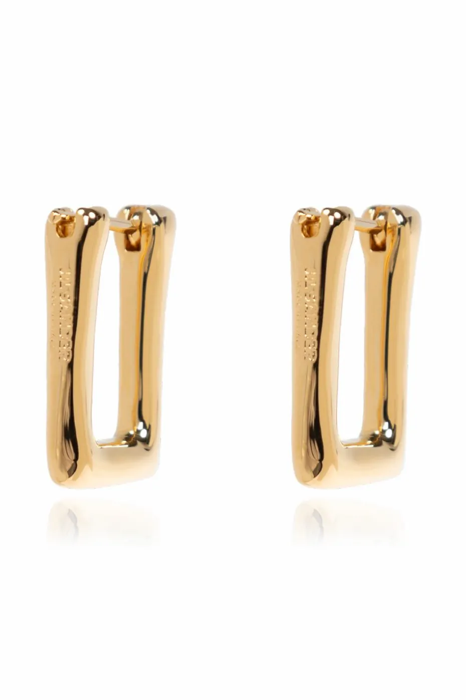 JIL SANDER GOLD Brass earrings