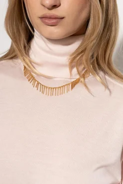 JIL SANDER GOLD Brass necklace