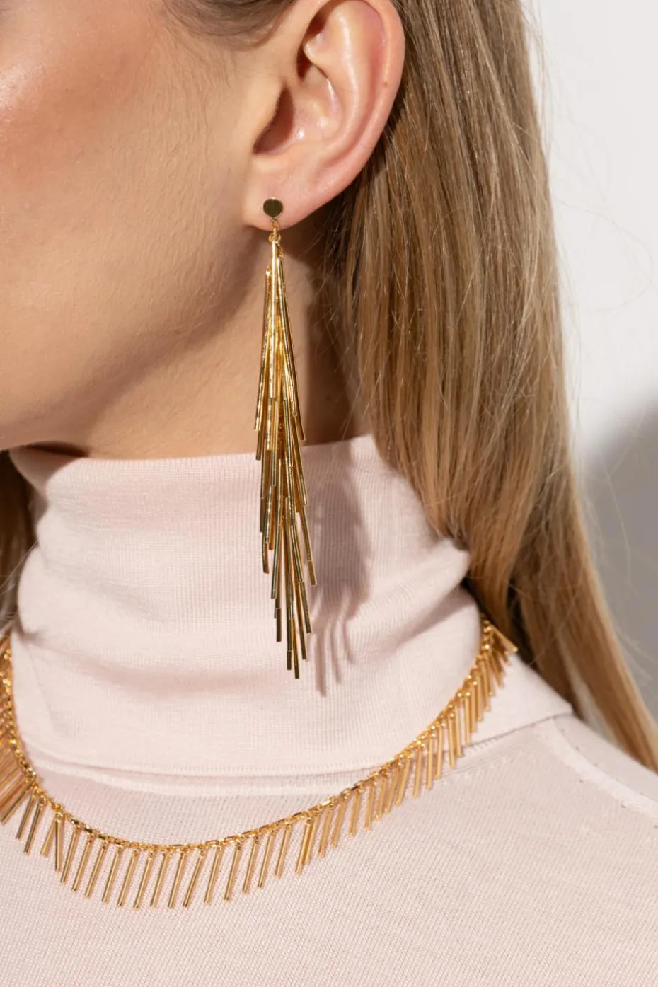 JIL SANDER GOLD Earrings with pendants