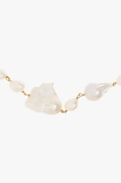 JIL SANDER GOLD Necklace with pearls