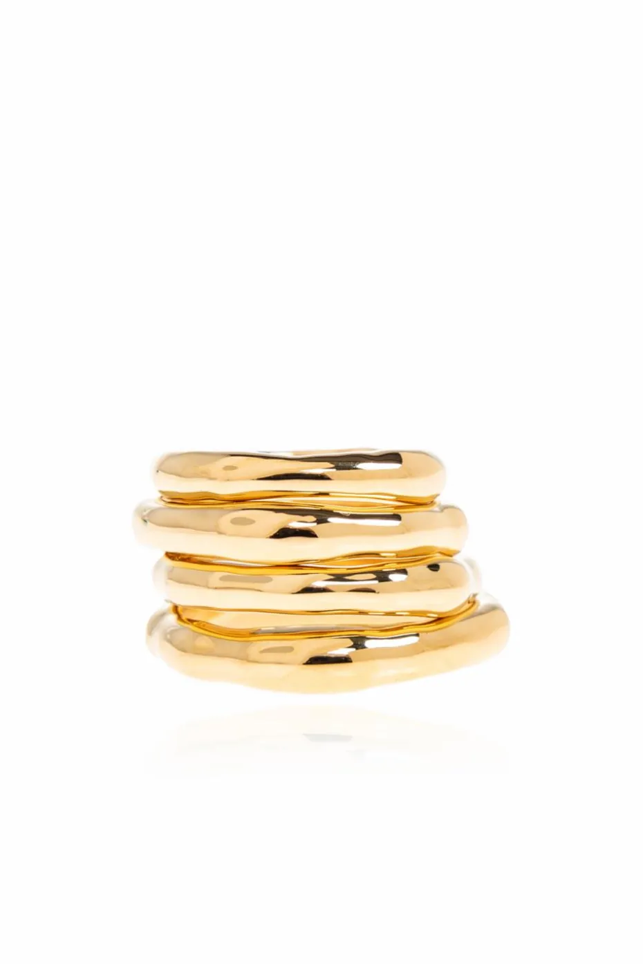 JIL SANDER GOLD Set of four rings