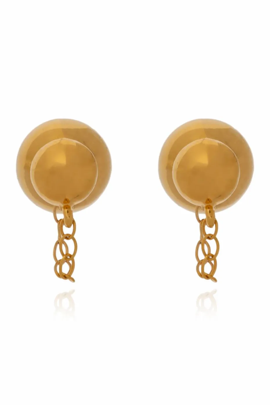 JIL SANDER GOLD Silver earrings