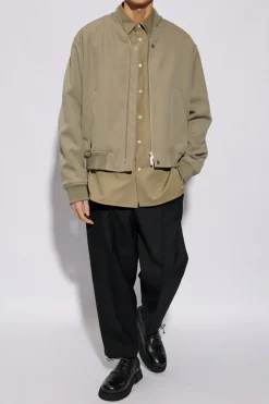 JIL SANDER GREEN Insulated bomber jacket
