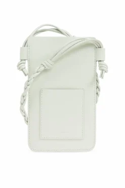 JIL SANDER GREEN Leather phone case