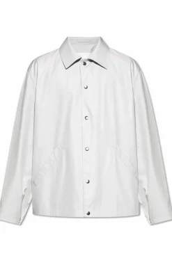 JIL SANDER GREY Jacket with logo