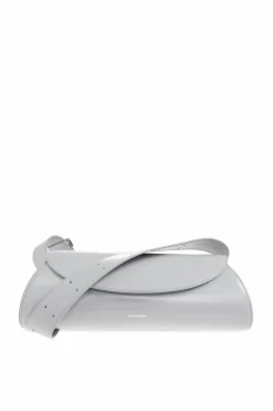 JIL SANDER GREY Shoulder bag "Cannolo"