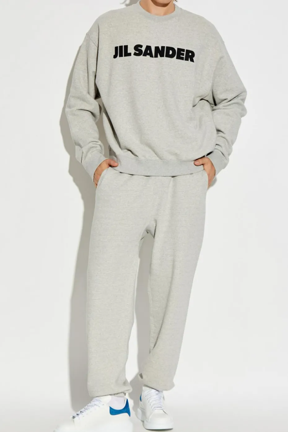 JIL SANDER GREY Sweatshirt with logo