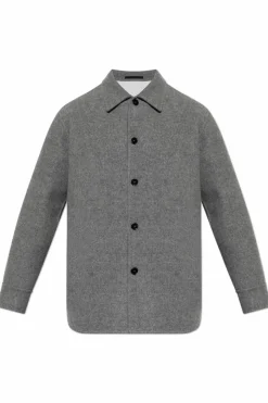 JIL SANDER GREY Wool shirt
