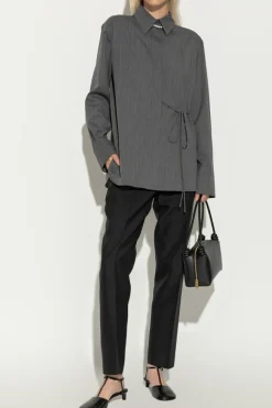 JIL SANDER GREY Wool shirt