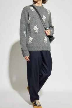 JIL SANDER GREY Wool sweater