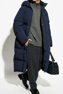 JIL SANDER+ NAVY BLUE Long down jacket