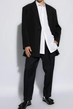 JIL SANDER NAVY BLUE Pants with pockets