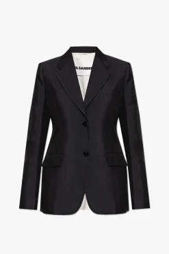 JIL SANDER+ NAVY BLUE Single-breasted blazer