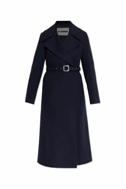 JIL SANDER NAVY BLUE Wool coat