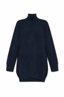 JIL SANDER NAVY BLUE Woolen turtleneck