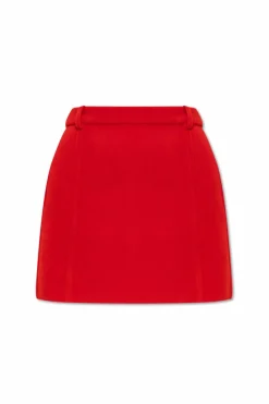 JIL SANDER RED Wool skirt