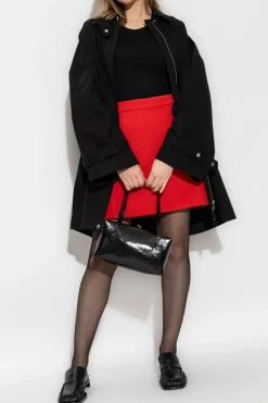 JIL SANDER RED Wool skirt