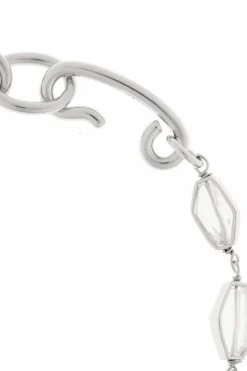 JIL SANDER SILVER Bracelet with applications