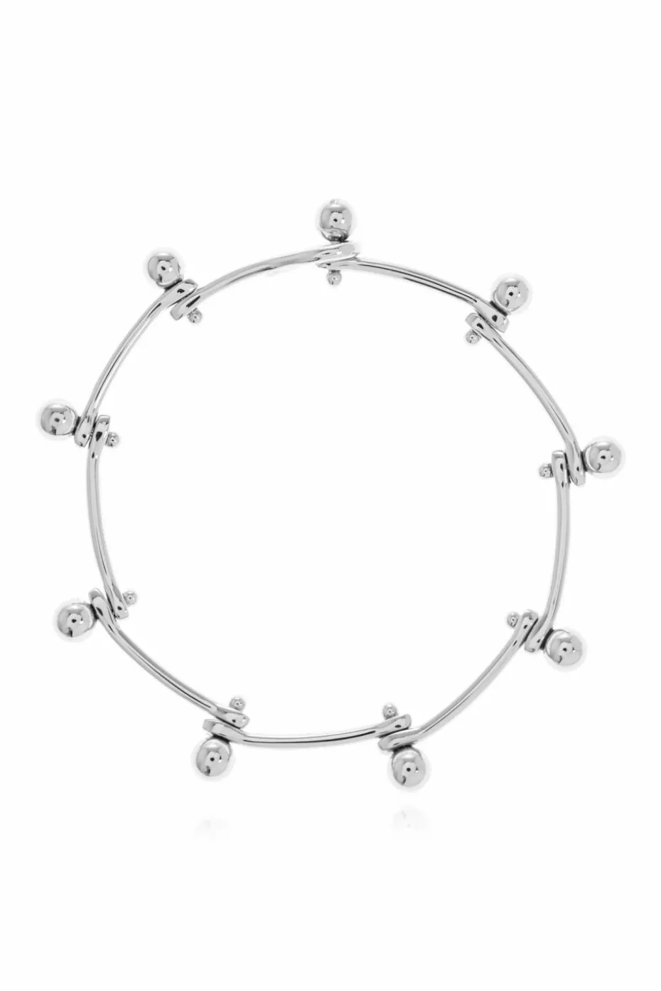 JIL SANDER SILVER Brass bracelet
