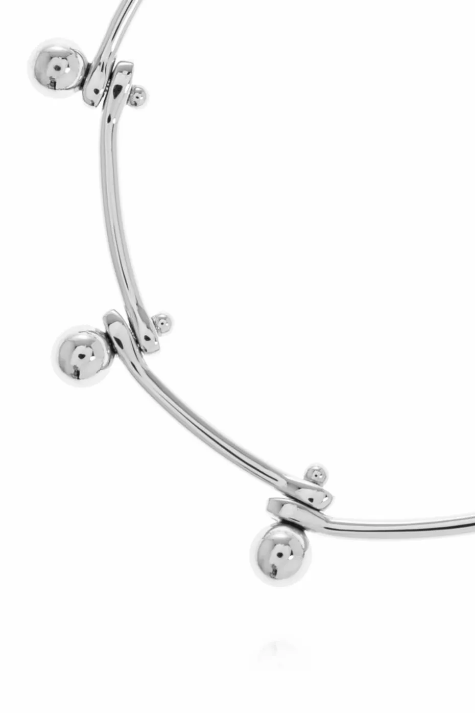 JIL SANDER SILVER Brass bracelet