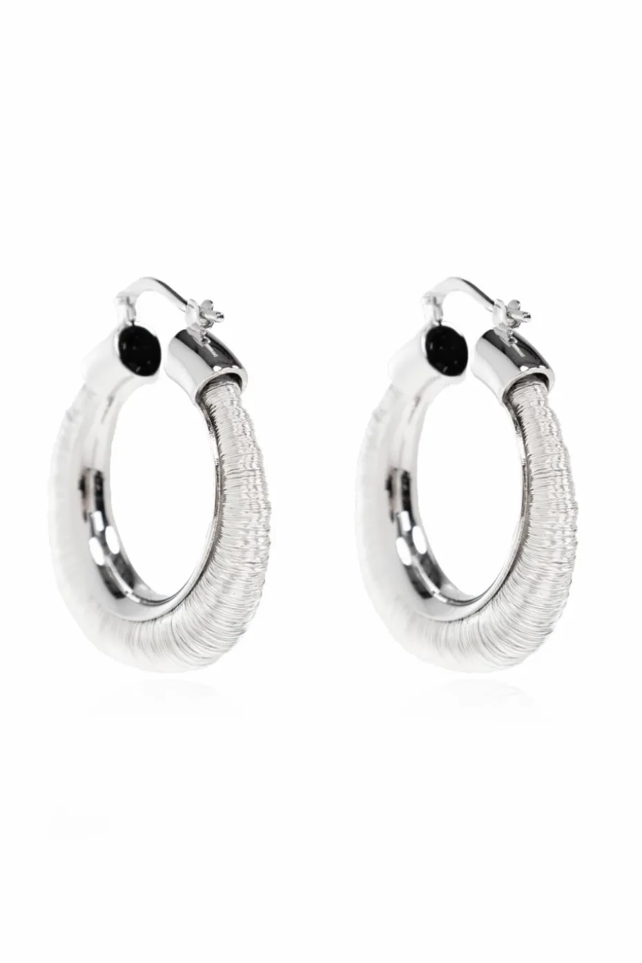 JIL SANDER SILVER Brass earrings