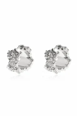 JIL SANDER SILVER Brass earrings