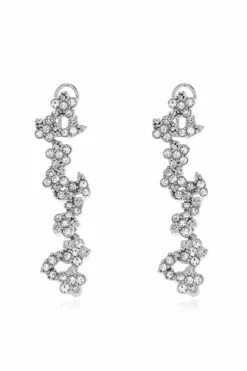 JIL SANDER SILVER Brass earrings