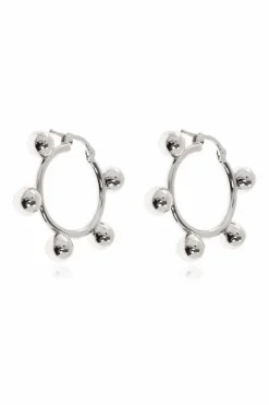 JIL SANDER SILVER Brass earrings