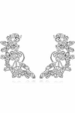 JIL SANDER SILVER Brass earrings