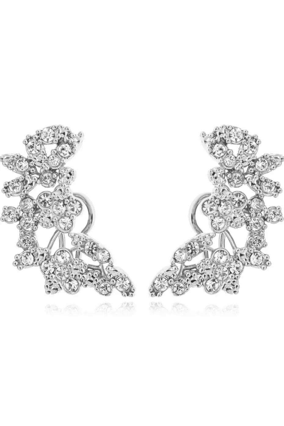 JIL SANDER SILVER Brass earrings