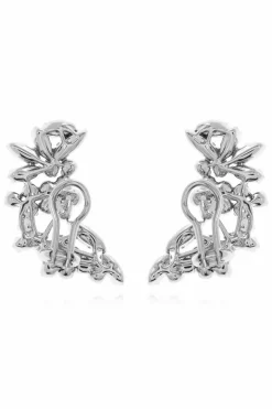 JIL SANDER SILVER Brass earrings